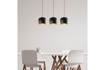 Ljuskrona Zana Svart / Röd Horisontal Tre - Red/Svart - Belysning - Lampor & belysning inomhus - Taklampa & takbelysning - Kökslampa & taklampa kök