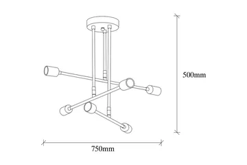 Ljuskrona Pareek Svart - Svart - Belysning - Lampor & belysning inomhus - Taklampa & takbelysning - Takplafond