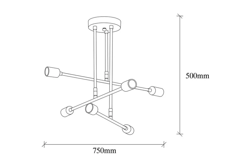 Ljuskrona Pareek Svart - Svart - Belysning - Lampor & belysning inomhus - Taklampa & takbelysning - Takplafond