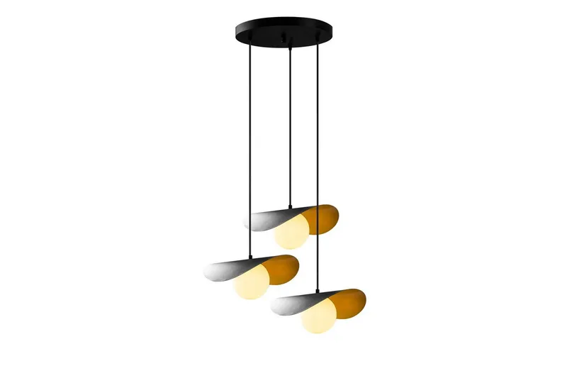 Ljuskrona Pelyn Svart Tre Sockel, Svart