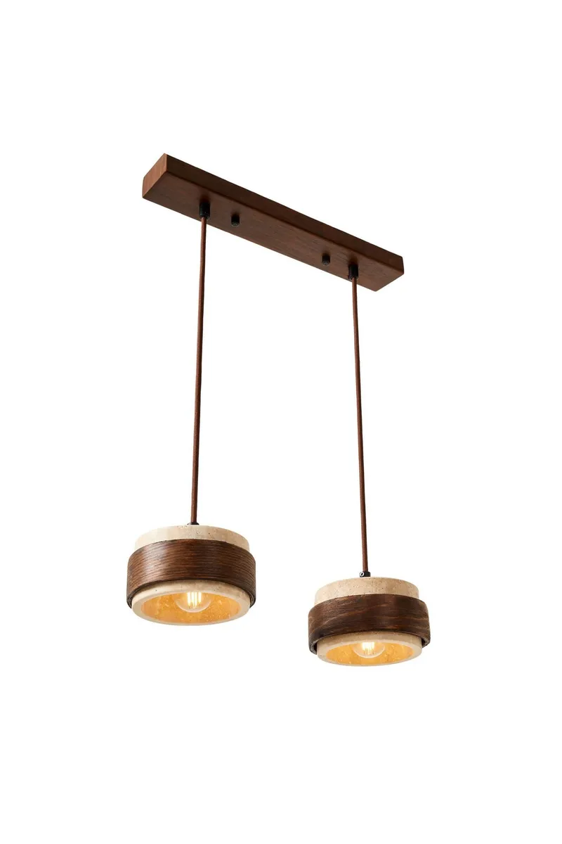 Loloura Pendellampa - Beige Valnöt - Belysning - Lampor & belysning inomhus - Taklampa & takbelysning - Kristallkrona & takkrona