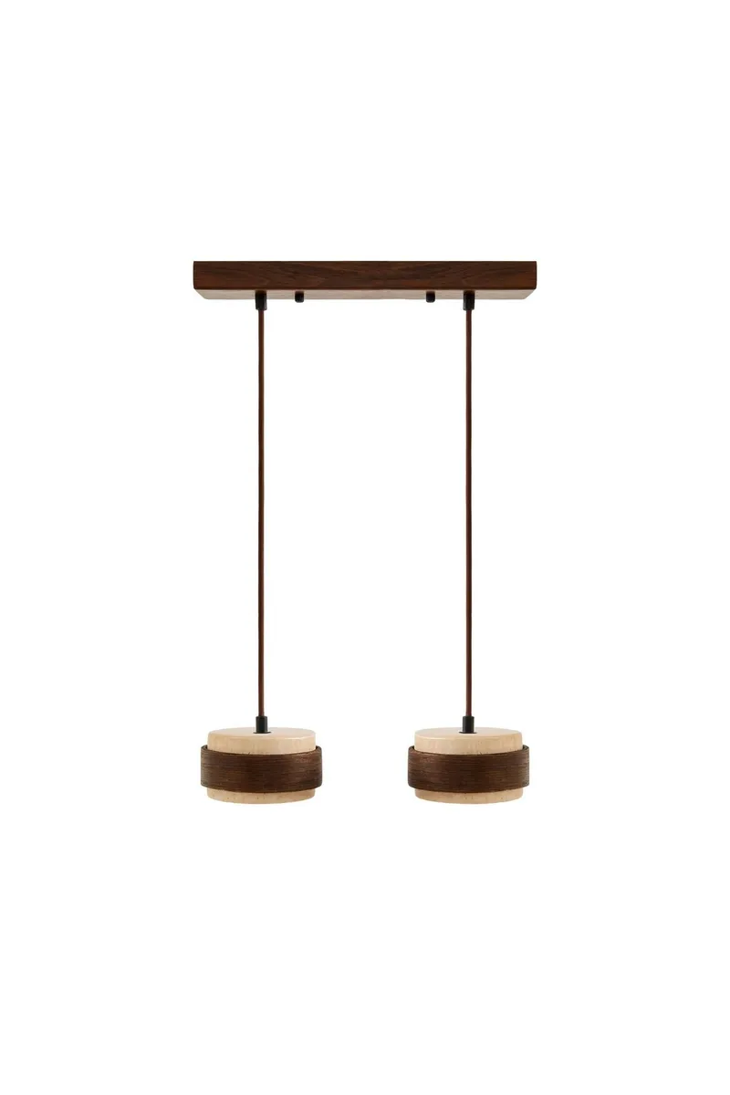 Loloura Pendellampa, Beige Valnöt