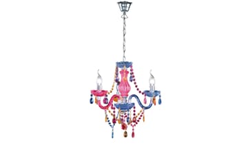 Luster Ljuskrona 3L  E14 flerfärgad - Flerfärgad - Belysning - Lampor & belysning inomhus - Taklampa & takbelysning - Kristallkrona & takkrona