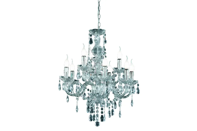 Luster Ljuskrona 9L E14 transparent, Transparent