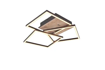 Mobile LED Taklampa mattsvart/ trä - Matt svart/Trä - Belysning - Lampor & belysning inomhus - Taklampa & takbelysning - Takplafond