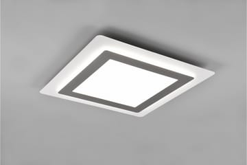 Morgan LED plafond 45x45 cm vit/ borstad stål - Borstad stål - Belysning - Lampor & belysning inomhus - Taklampa & takbelysning - Takplafond