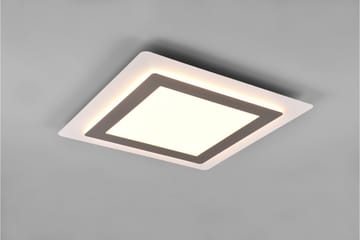 Morgan LED plafond 45x45 cm vit/ borstad stål - Borstad stål - Belysning - Lampor & belysning inomhus - Taklampa & takbelysning - Takplafond