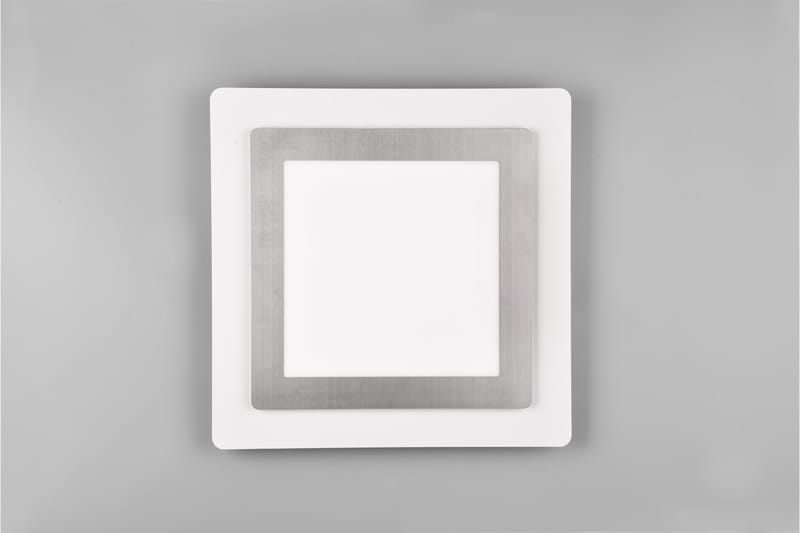 Morgan LED plafond 45x45 cm vit/ borstad stål - Borstad stål - Belysning - Lampor & belysning inomhus - Taklampa & takbelysning - Takplafond