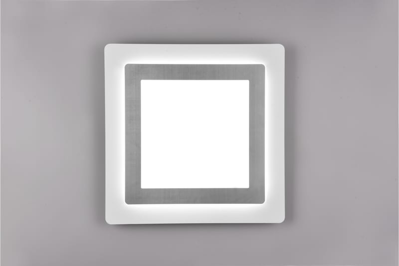 Morgan LED plafond 45x45 cm vit/ borstad stål - Borstad stål - Belysning - Lampor & belysning inomhus - Taklampa & takbelysning - Takplafond