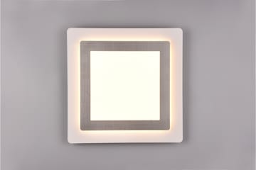 Morgan LED plafond 45x45 cm vit/ borstad stål - Borstad stål - Belysning - Lampor & belysning inomhus - Taklampa & takbelysning - Takplafond