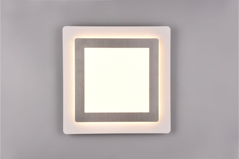 Morgan LED plafond 45x45 cm vit/ borstad stål - Borstad stål - Belysning - Lampor & belysning inomhus - Taklampa & takbelysning - Takplafond