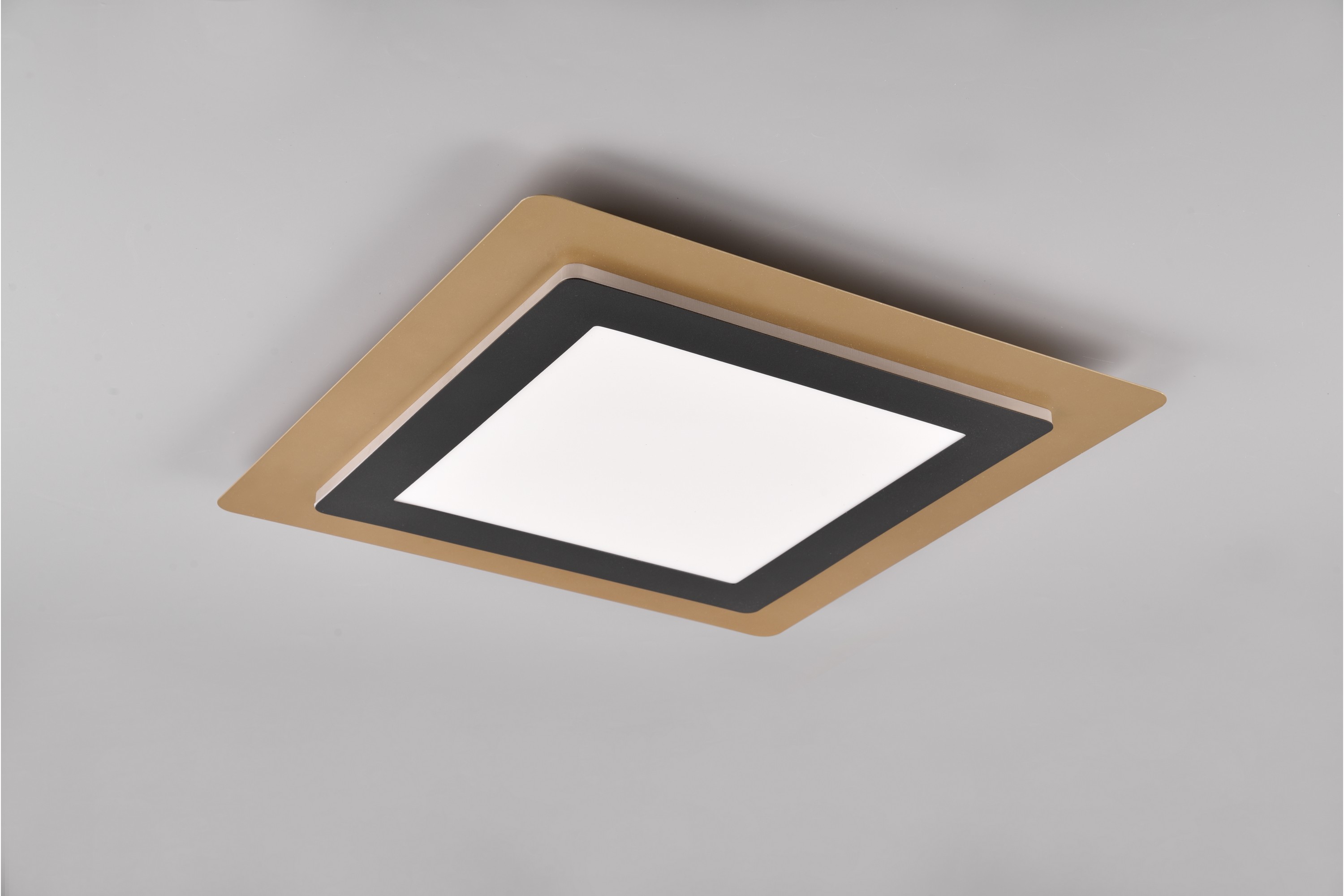 Morgan LED plafond 45x45 cm mattsvart/guld Matt svart/Guld