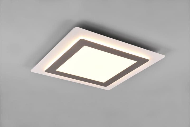 Morgan LED Plafond 45x45 cm vit/ borstad stål - Borstad stål - Belysning - Lampor & belysning inomhus - Taklampa & takbelysning - Takplafond