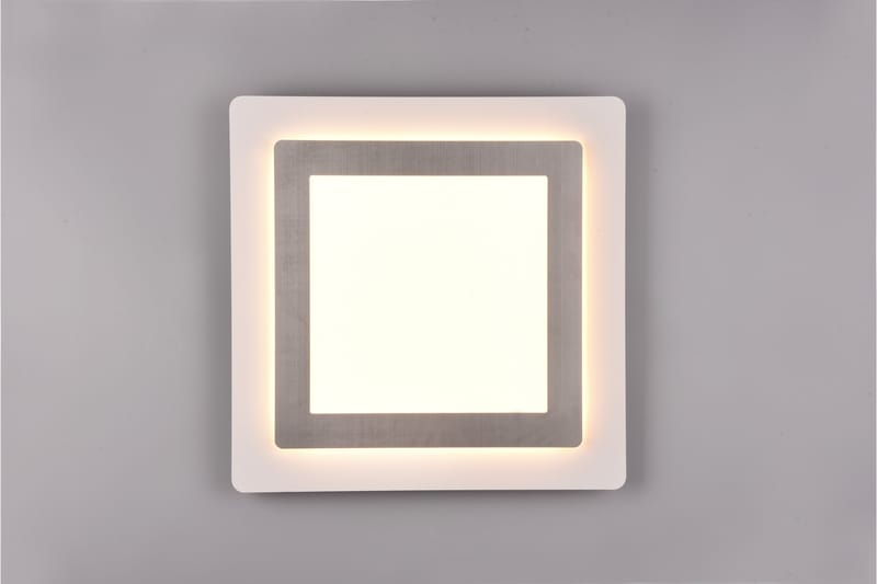 Morgan LED Plafond 45x45 cm vit/ borstad stål - Borstad stål - Belysning - Lampor & belysning inomhus - Taklampa & takbelysning - Takplafond