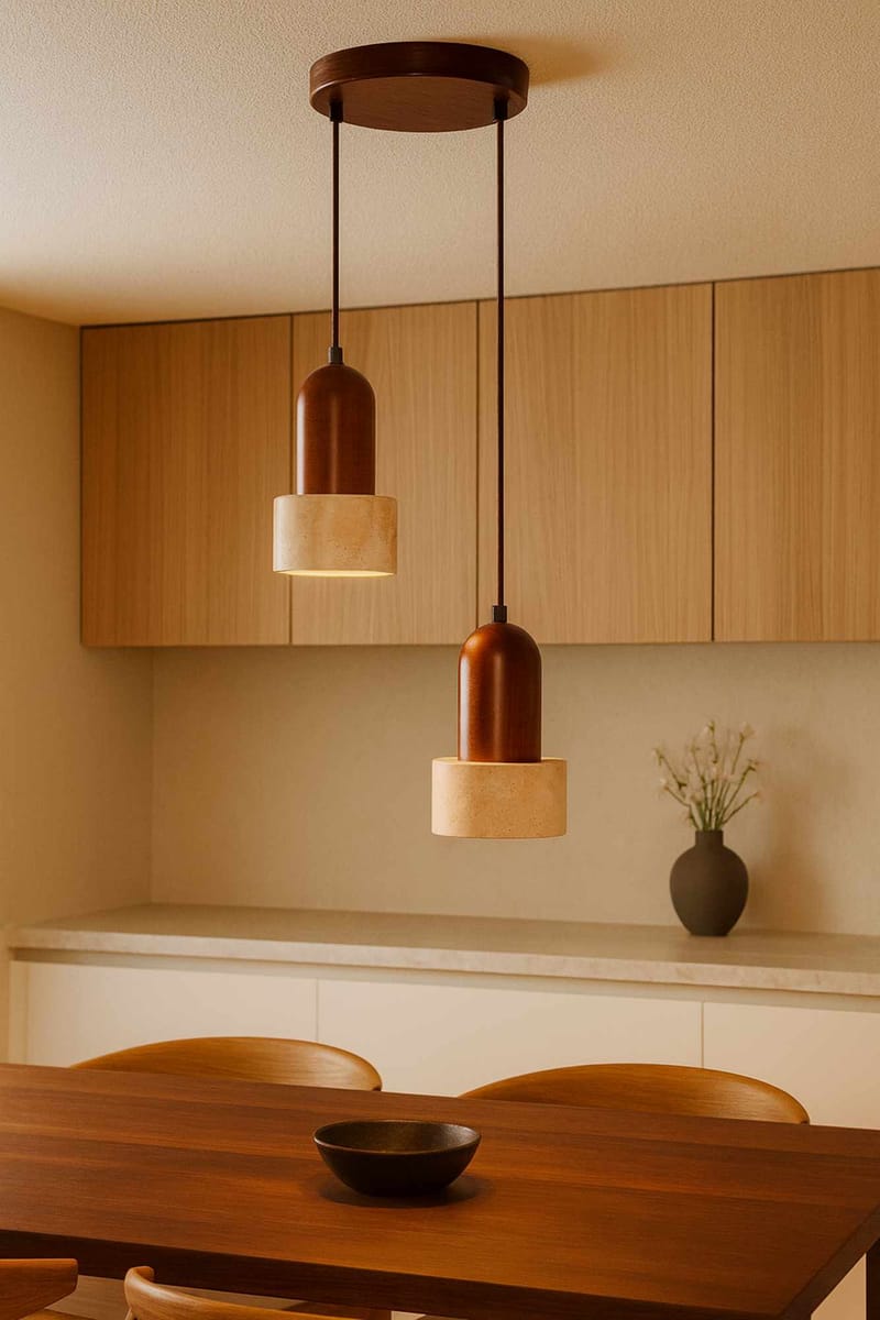 Norric Pendellampa - Beige Valnöt - Belysning - Lampor & belysning inomhus - Taklampa & takbelysning - Kristallkrona & takkrona