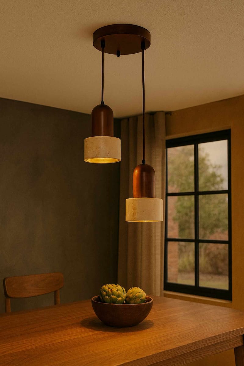 Norric Pendellampa - Beige Valnöt - Belysning - Lampor & belysning inomhus - Taklampa & takbelysning - Kristallkrona & takkrona