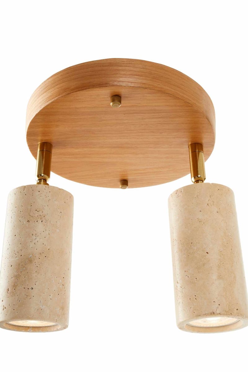 Nurtane Taklampa - Beige Och Ek - Belysning - Lampor & belysning inomhus - Taklampa & takbelysning - Kristallkrona & takkrona