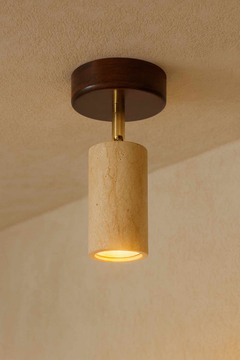 Nurtane Taklampa - Beige Och Valnöt - Belysning - Lampor & belysning inomhus - Taklampa & takbelysning - Kristallkrona & takkrona