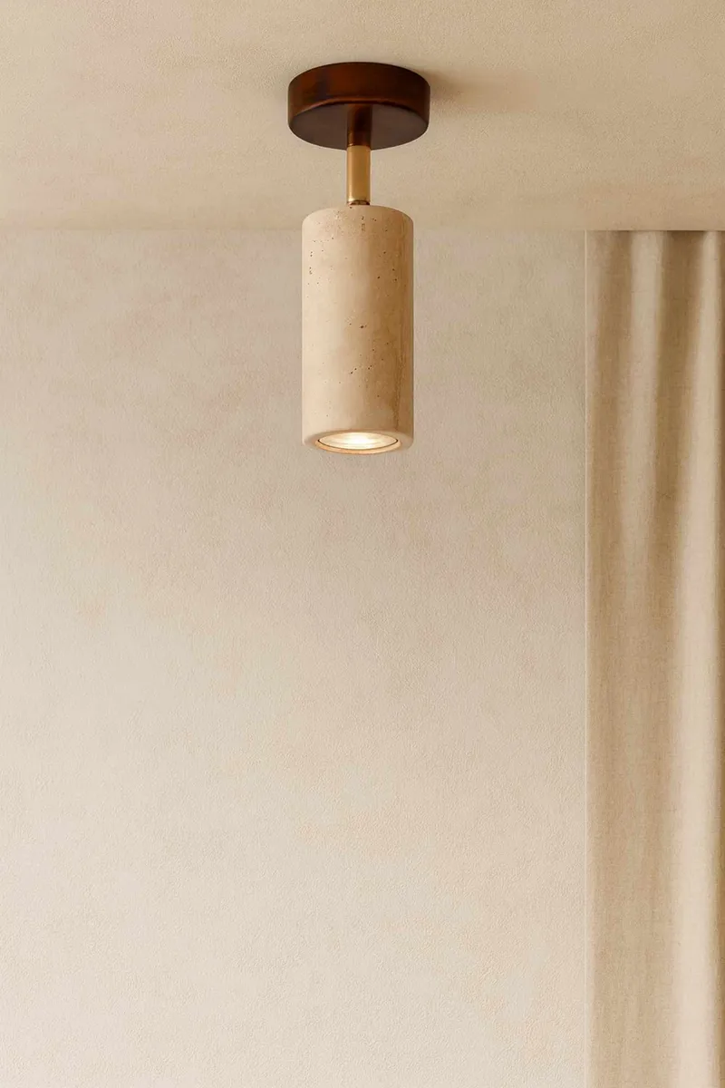 Nurtane Taklampa - Beige Och Valnöt - Belysning - Lampor & belysning inomhus - Taklampa & takbelysning - Kristallkrona & takkrona