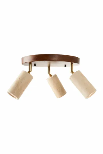 Nurtane Taklampa - Beige Och Valnöt - Belysning - Lampor & belysning inomhus - Taklampa & takbelysning - Kristallkrona & takkrona