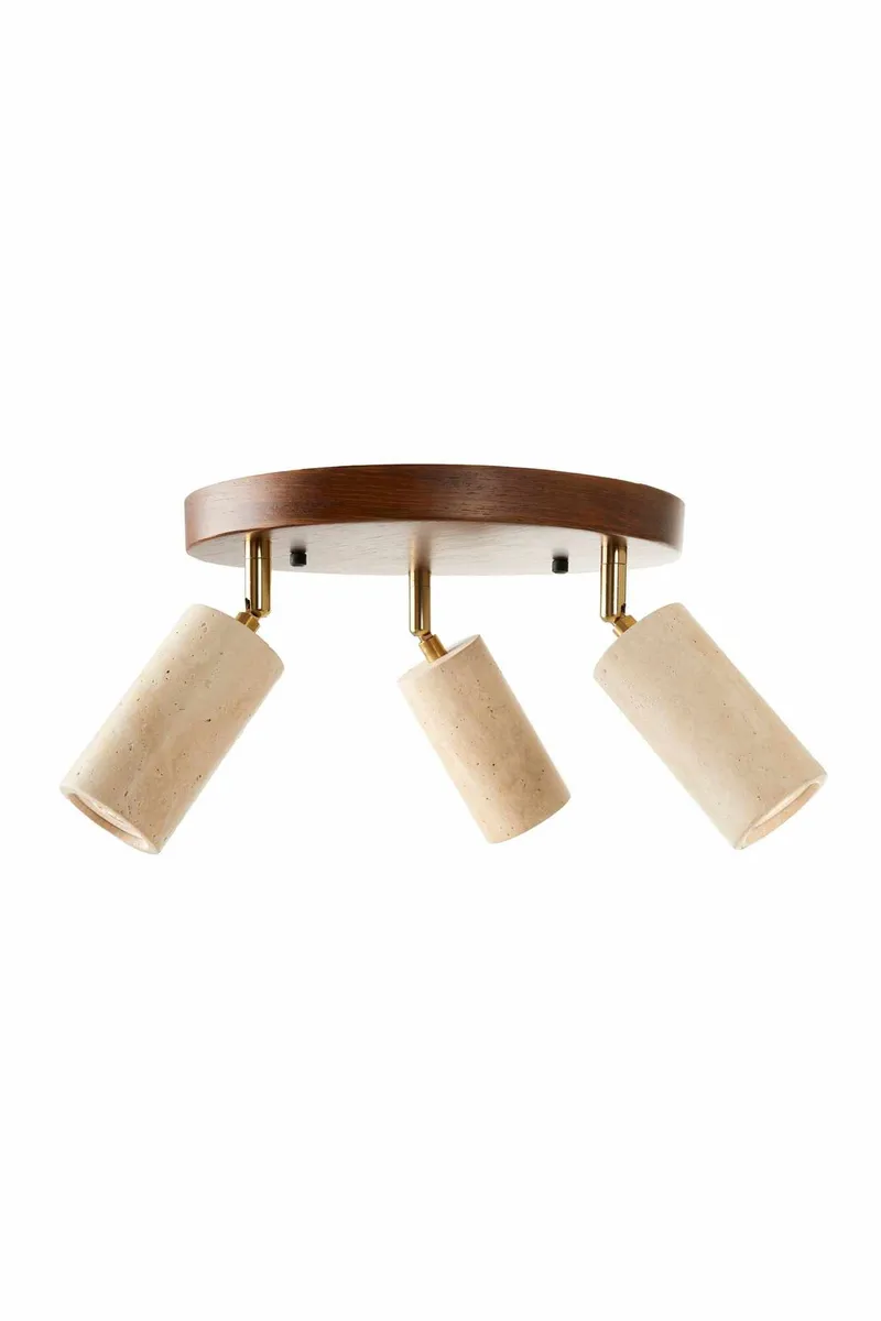 Nurtane Taklampa - Beige Och Valnöt - Belysning - Lampor & belysning inomhus - Taklampa & takbelysning - Kristallkrona & takkrona