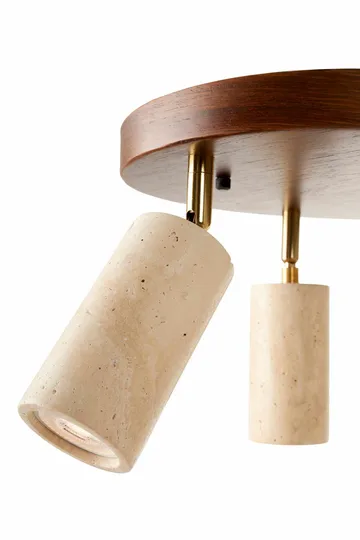 Nurtane Taklampa - Beige Och Valnöt - Belysning - Lampor & belysning inomhus - Taklampa & takbelysning - Kristallkrona & takkrona