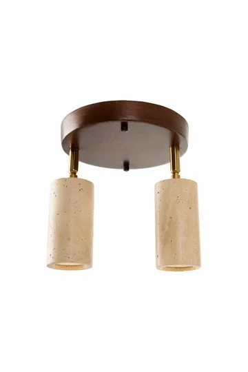 Nurtane Taklampa - Beige Och Valnöt - Belysning - Lampor & belysning inomhus - Taklampa & takbelysning - Kristallkrona & takkrona