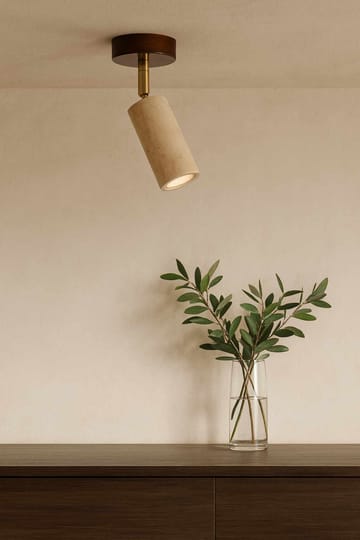 Nurtane Taklampa - Beige Och Valnöt - Belysning - Lampor & belysning inomhus - Taklampa & takbelysning - Kristallkrona & takkrona