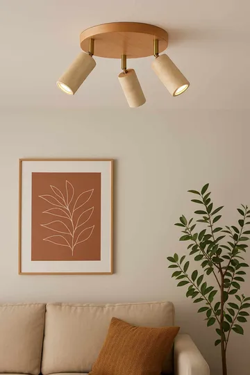 Nurtane Taklampa - Beige/Ek - Belysning - Lampor & belysning inomhus - Taklampa & takbelysning - Kristallkrona & takkrona