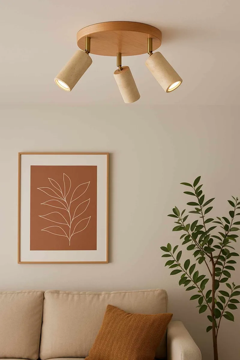 Nurtane Taklampa - Beige/Ek - Belysning - Lampor & belysning inomhus - Taklampa & takbelysning - Kristallkrona & takkrona