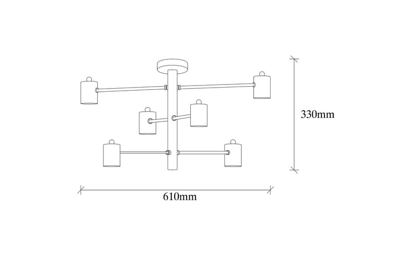 Opviq Hexa Taklampa - Svart - Belysning - Lampor & belysning inomhus - Taklampa & takbelysning - Takplafond