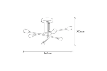 Opviq Tel Stor Taklampa Plafond - Vardagsrum - Sovrum - Kök - Svart - Belysning - Lampor & belysning inomhus - Taklampa & takbelysning