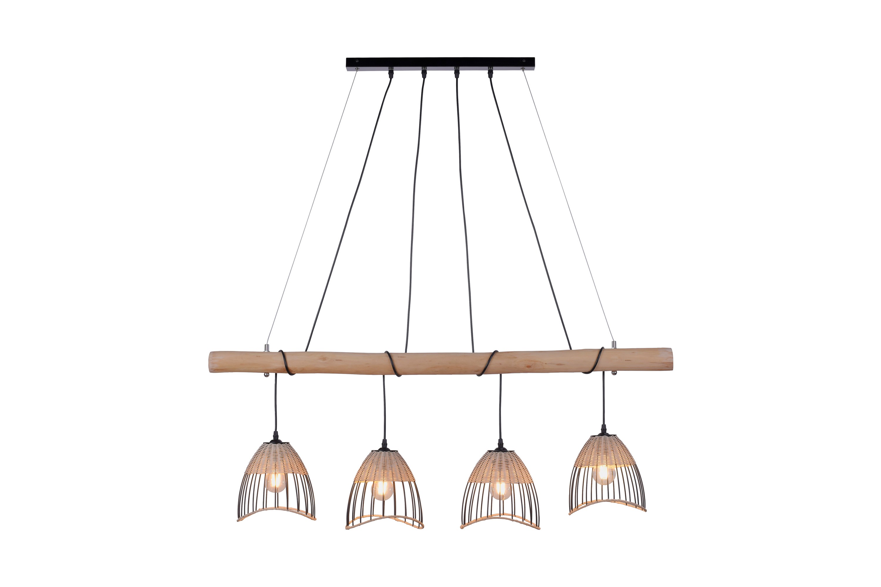 Pendellampa Corionto 4 lampor Natur