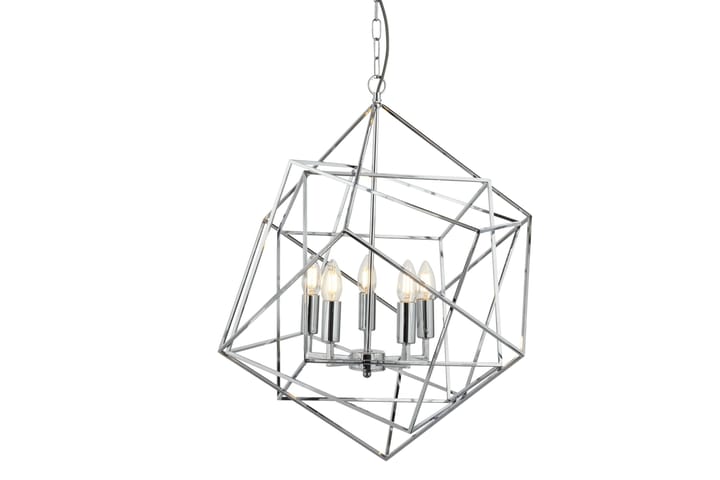 Pendellampa Cube 5L Geometric Cube Frame Krom - Hall lampa - Taklampa & takbelysning - Fönsterlampa - Pendellampa & hänglampa - Kökslampa & taklampa kök - Taklampa vardagsrum - Fönsterlampa hängande - Taklampa sovrum