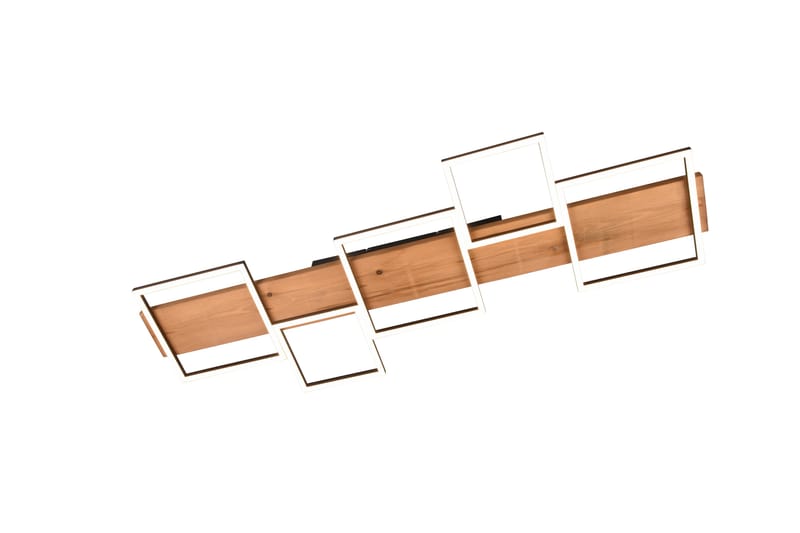 Harper LED plafond 115 cm mattsvart/ trä - Trä - Belysning - Lampor & belysning inomhus - Taklampa & takbelysning - Pendellampa & hänglampa