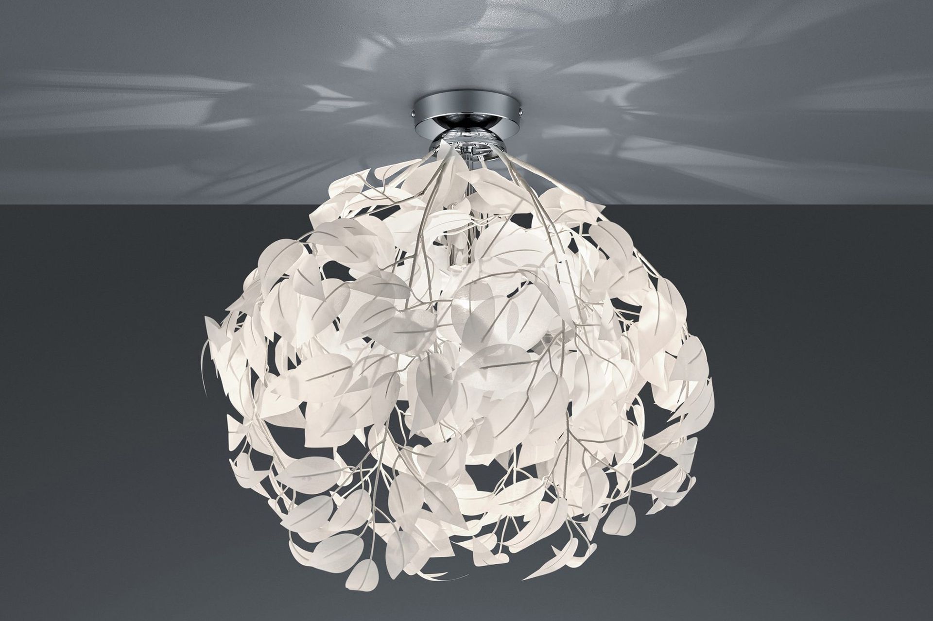 Leavy Plafond 38cm E27 vit - Vit