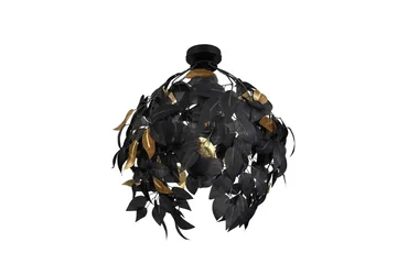 Leavy Plafond 38 cm E27 mattsvart - Matt svart - Belysning - Lampor & belysning inomhus - Taklampa & takbelysning - Pendellampa & hänglampa