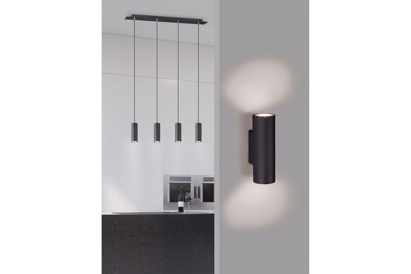 Marley Taklampa 4L GU10 mattsvart - Matt svart - Belysning - Lampor & belysning inomhus - Taklampa & takbelysning - Pendellampa & hänglampa