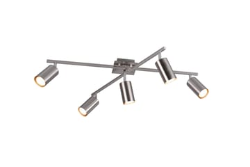 Marley Plafond 5L  GU10 borstad stål - Borstad stål - Belysning - Lampor & belysning inomhus - Taklampa & takbelysning - Pendellampa & hänglampa