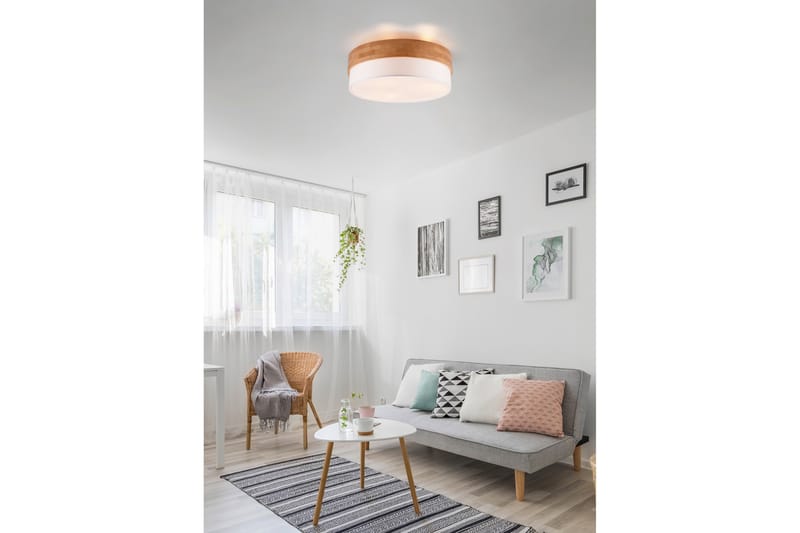 Seasons plafond 50 cm E14 vit/ trä - Vit/Trä - Belysning - Lampor & belysning inomhus - Taklampa & takbelysning - Pendellampa & hänglampa