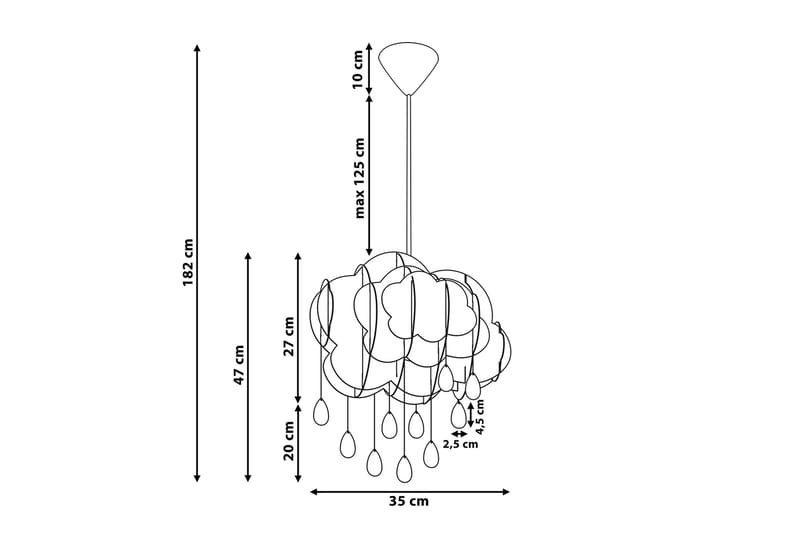 Taklampa Ailenne 35 cm - Vit - Taklampa sovrum - Kökslampa & taklampa kök - Hall lampa - Fönsterlampa - Pendellampa & hänglampa - Taklampa vardagsrum - Fönsterlampa hängande - Taklampa & takbelysning