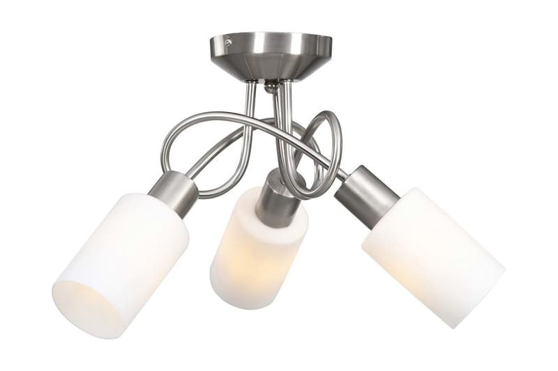 Taklampa med keramikskärmar för 3 E14-lampor vit kon - Vit - Kökslampa & taklampa kök - Fönsterlampa - Taklampa sovrum - Pendellampa & hänglampa - Hall lampa - Taklampa vardagsrum - Fönsterlampa hängande - Taklampa & takbelysning