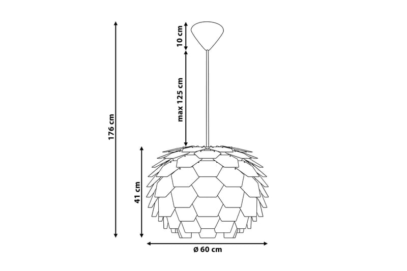 Taklampa Segre 60 cm - Koppar - Taklampa sovrum - Kökslampa & taklampa kök - Hall lampa - Fönsterlampa - Pendellampa & hänglampa - Taklampa vardagsrum - Fönsterlampa hängande - Taklampa & takbelysning