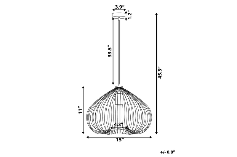 Taklampa Tordino 38 cm - Guld - Taklampa sovrum - Kökslampa & taklampa kök - Hall lampa - Fönsterlampa - Pendellampa & hänglampa - Taklampa vardagsrum - Fönsterlampa hängande - Taklampa & takbelysning