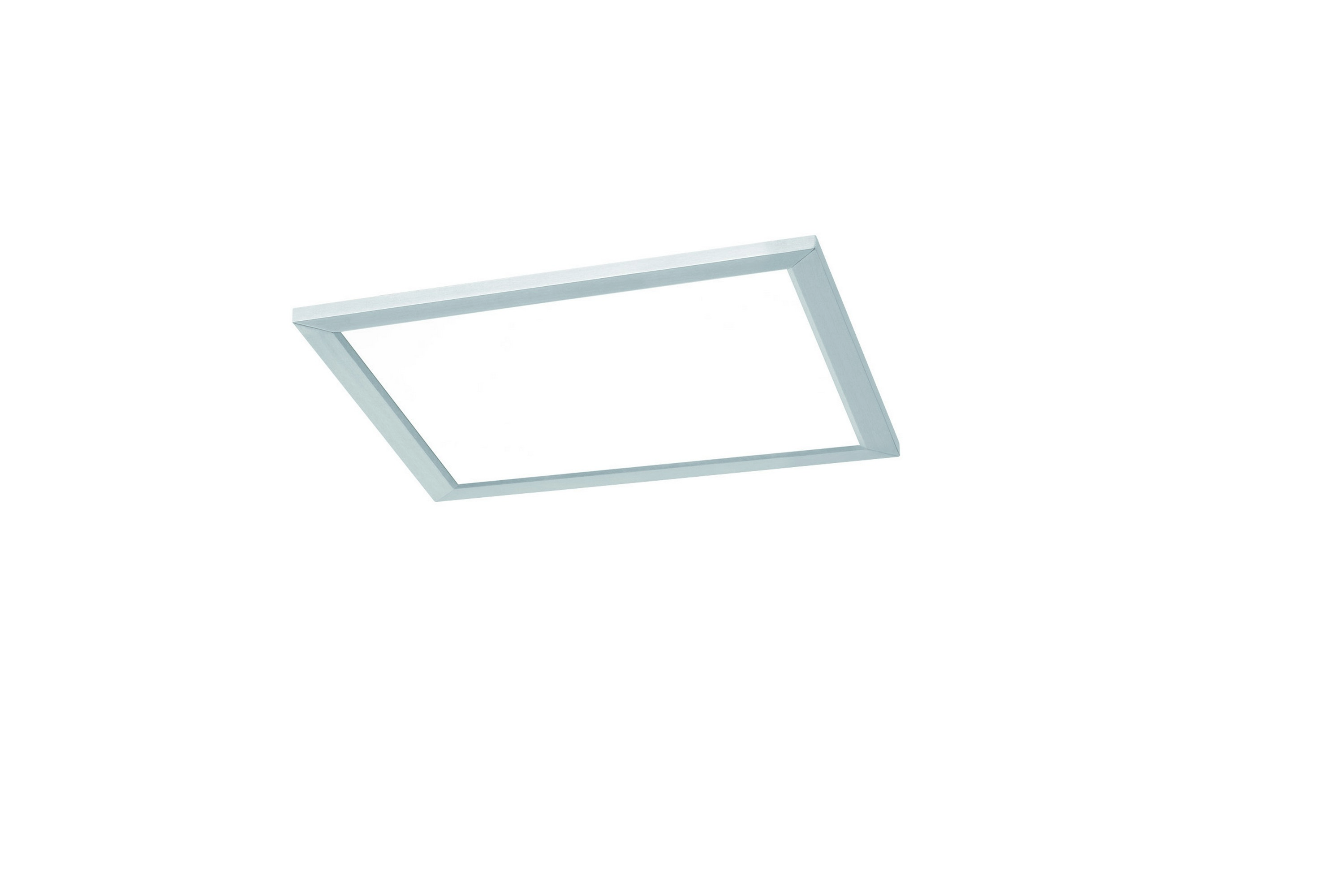 Phoenix LED plafond 30x30cm borstad stål Borstad stål/Vit