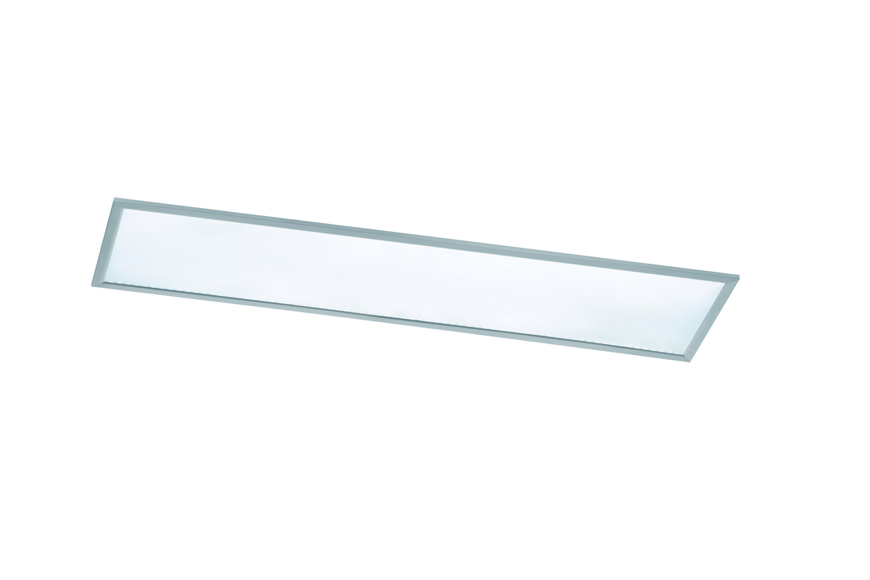 Phoenix LED plafond 120x30cm borstad stål Borstad stål/Vit