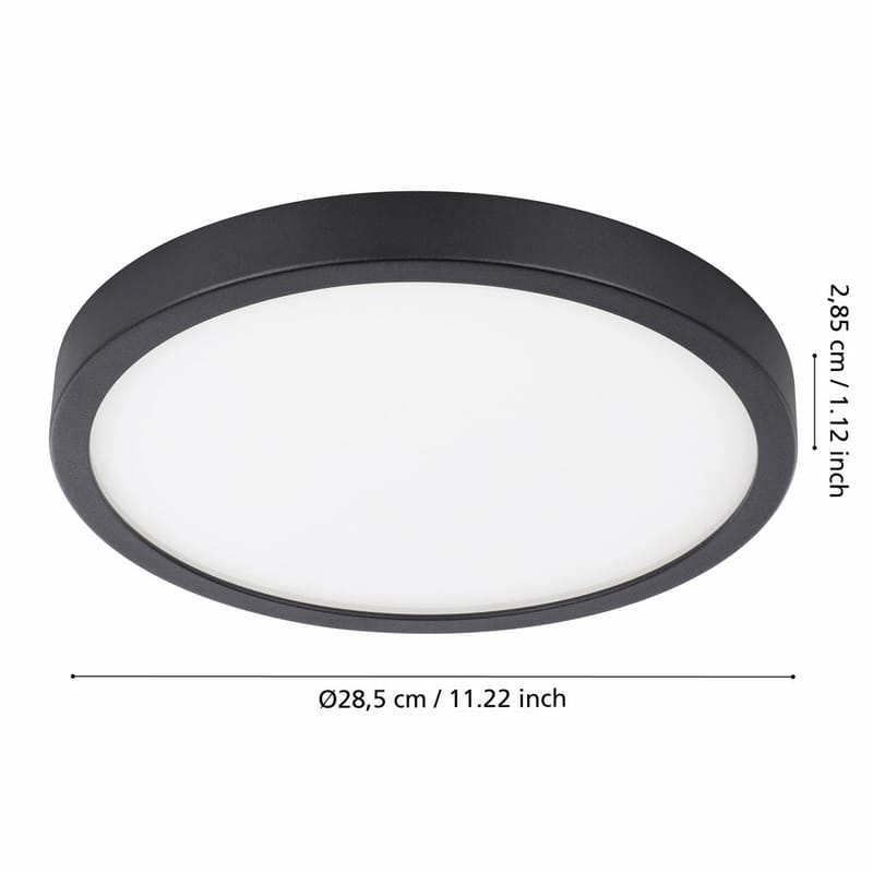 Plafond Argolis Ø285 mm - Svart - Belysning - Lampor & belysning inomhus - Taklampa & takbelysning - Takplafond