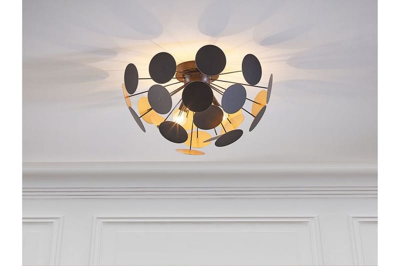 Plafond Damatria - Svart/Guld - Belysning - Lampor & belysning inomhus - Taklampa & takbelysning - Takplafond