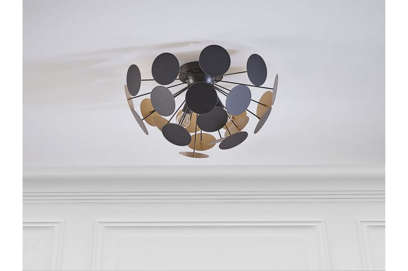 Plafond Damatria - Svart/Guld - Belysning - Lampor & belysning inomhus - Taklampa & takbelysning - Takplafond