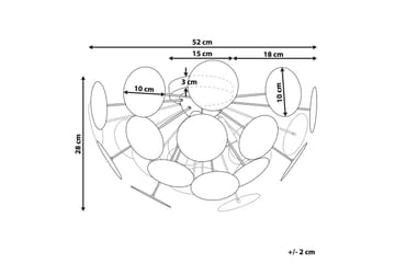 Plafond Damatria - Svart/Guld - Belysning - Lampor & belysning inomhus - Taklampa & takbelysning - Takplafond